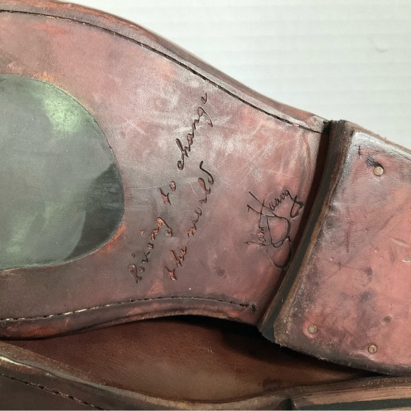 John Fluevog Shoes Living Malcolm‎ Goodyear Welt Zipper Gusset Men Sz 5 & W Sz 7 - Picture 11 of 13